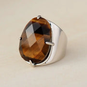 Bague "Providence" en Oeil de tigre