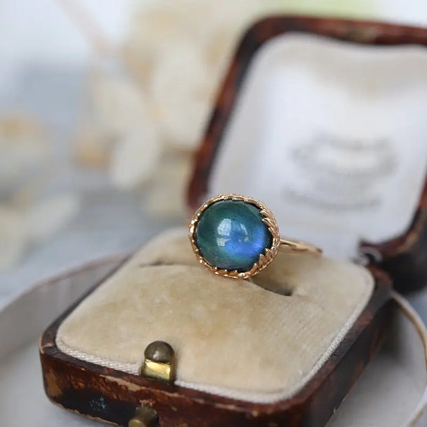 Bague en Labradorite et Malachite