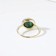 Bague en Labradorite et Malachite