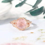 Bague en Quartz rose