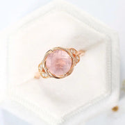 Bague en Quartz rose