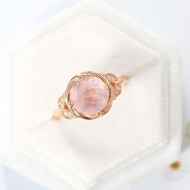 Bague en Quartz rose