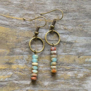 Boucles d'oreilles "Bohème" en Amazonite