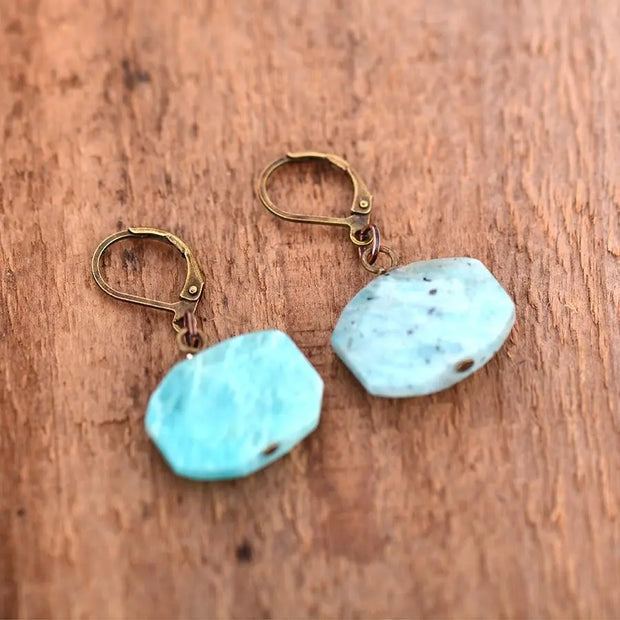 Boucles d'oreilles "Eloquence" en Amazonite