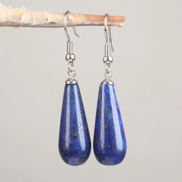 Boucles d'oreilles "Gouttes d'eau" en Lapis-lazuli