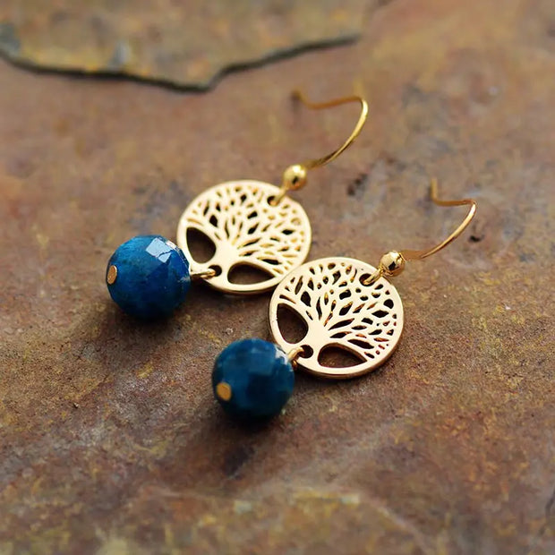 Boucles d'oreilles "Persévérance" en Apatite