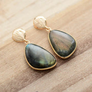 Boucles d'oreilles "Projection" en Labradorite