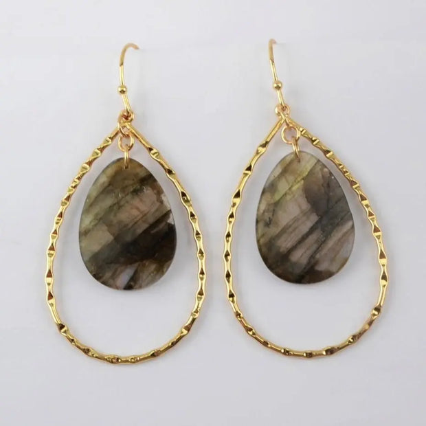 Boucles d'oreilles "Sensation" en Labradorite