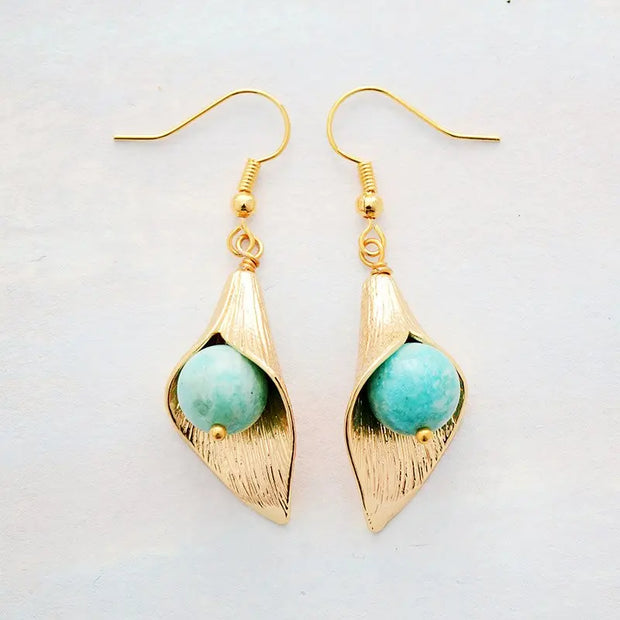 Boucles d'oreilles "Tranquillité" en Amazonite