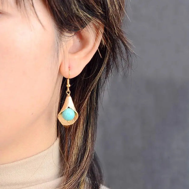 Boucles d'oreilles "Tranquillité" en Amazonite