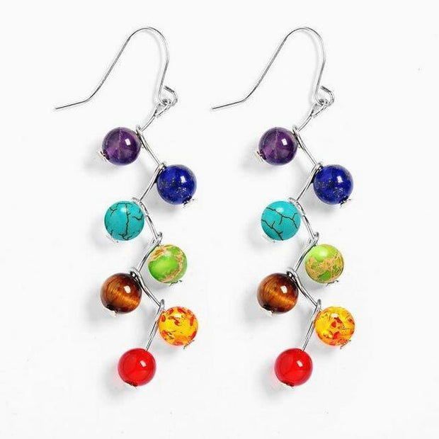 Boucles d'oreilles des 7 Chakras - Equilibre