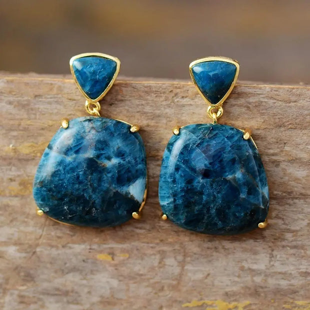Boucles d'oreilles en Apatite