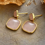 Boucles d'oreilles en Quartz rose