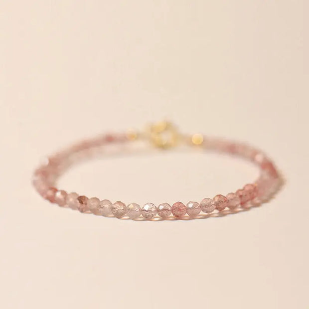 Bracelet fin en Quartz rose