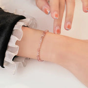 Bracelet fin en Quartz rose