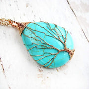 Collier Arbre de Vie en Turquoise