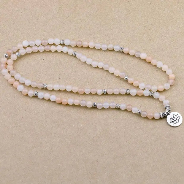 Collier Mâlâ en Quartz Rose - Prospérité