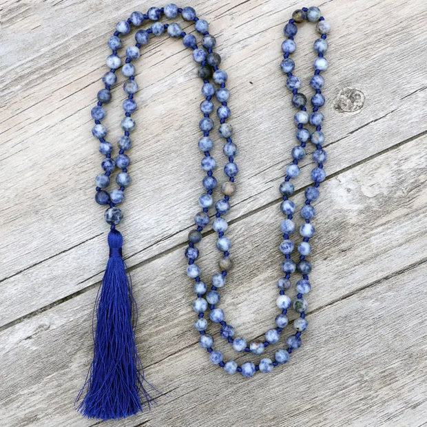 Collier Mâlâ en Sodalite - Sommeil Paisible