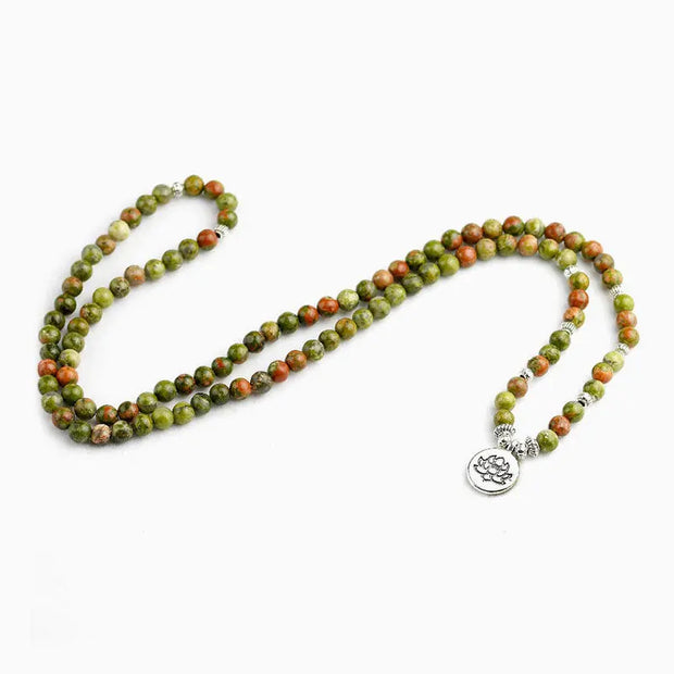 Collier Mâlâ en Unakite