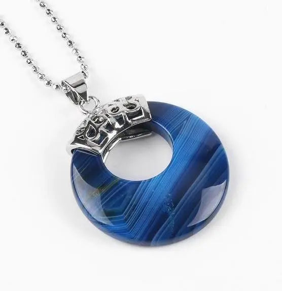 Collier en Agate bleue - Fluidité