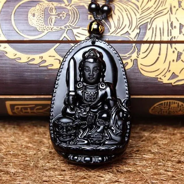 Collier en Obsidienne Eveil du Buddha - 2 coloris