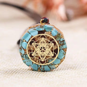 Pendentif Orgonite Cube de Métatron Divin