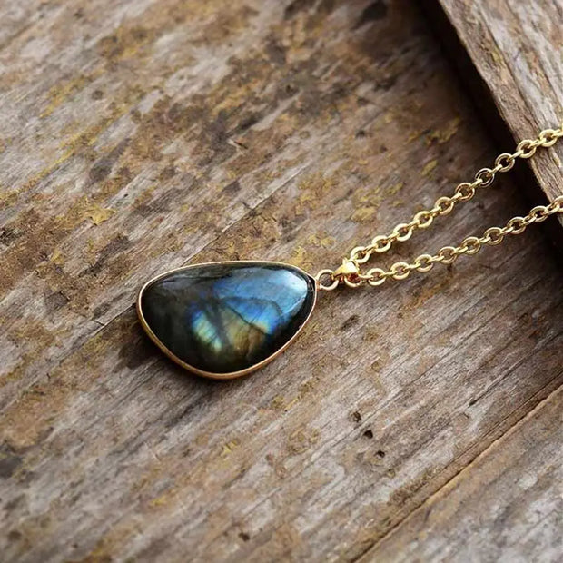 Pendentif en Labradorite - Elégance