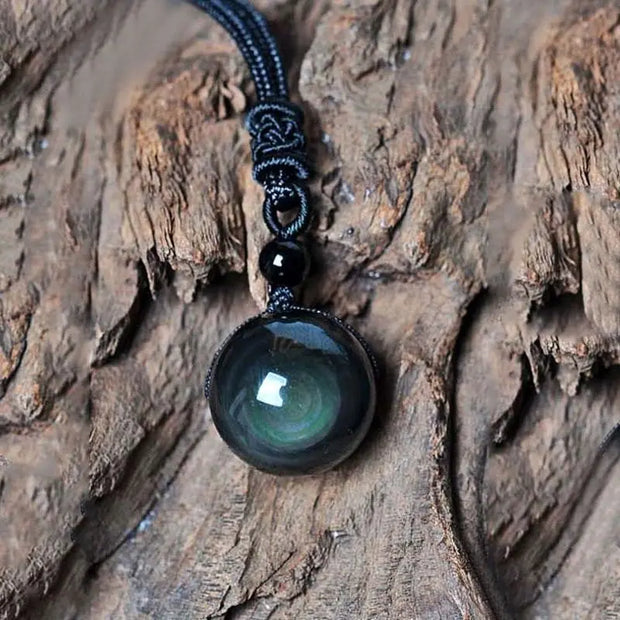 Pendentif en Obsidienne Oeil Céleste - Protection Céleste 